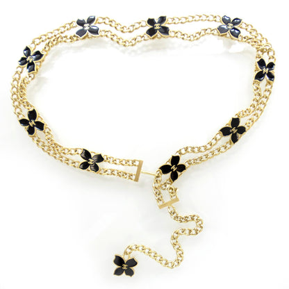 Chanel Chain Link Flower CC Belt Gold 1 of 4