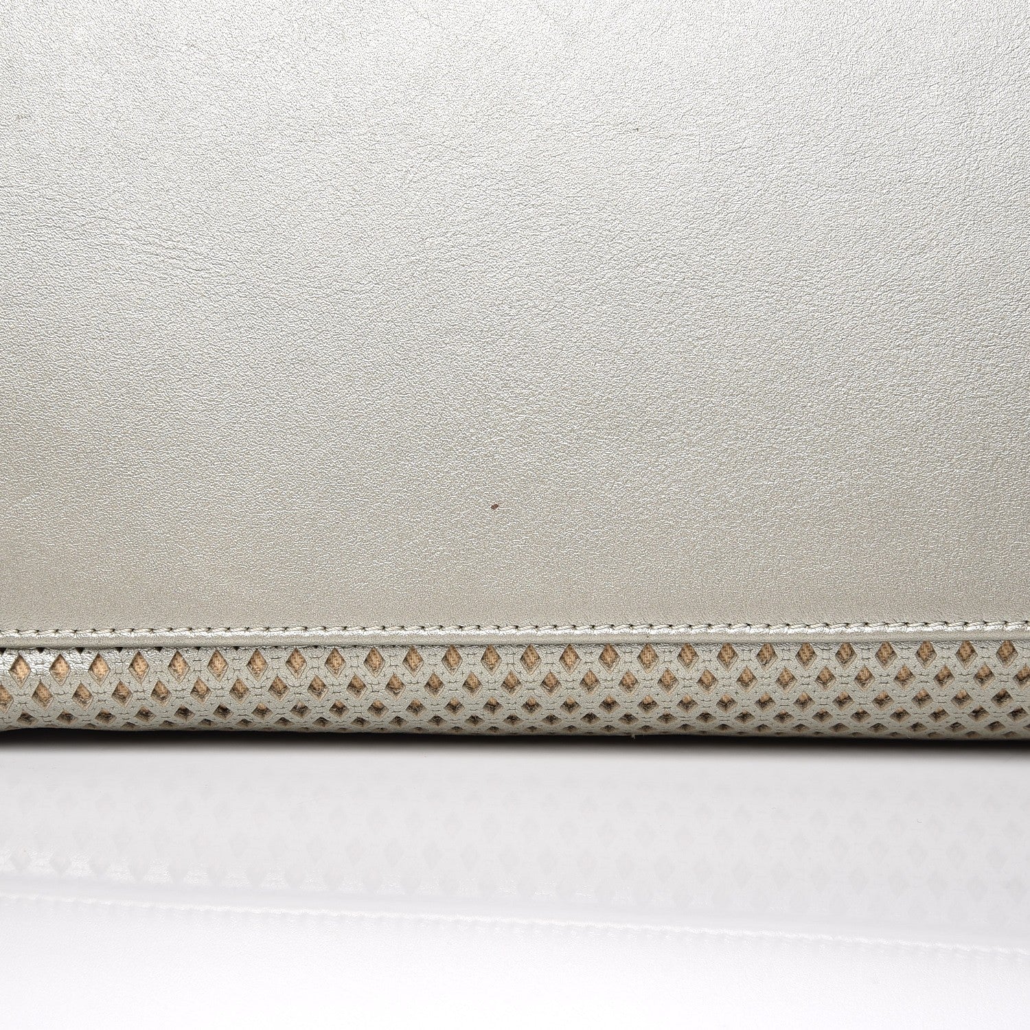 Chanel Metallic Calfskin Perforated Up In The Air Tote Silver 11 of 12