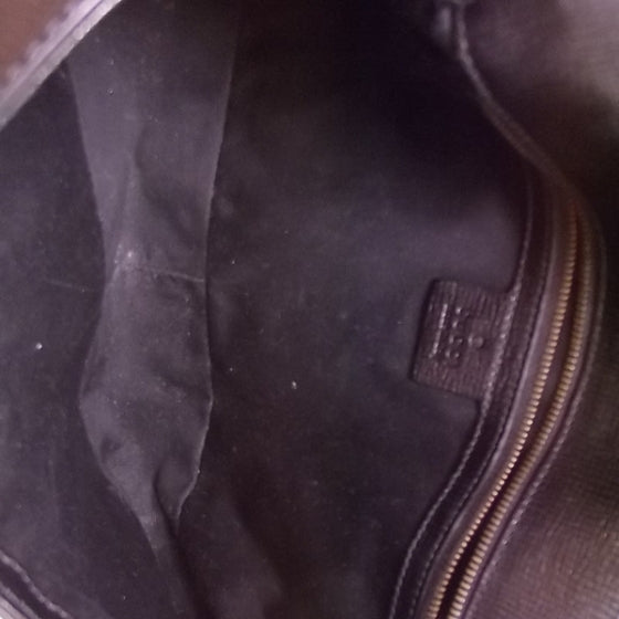 Leather Horsebit Flap Bag Black