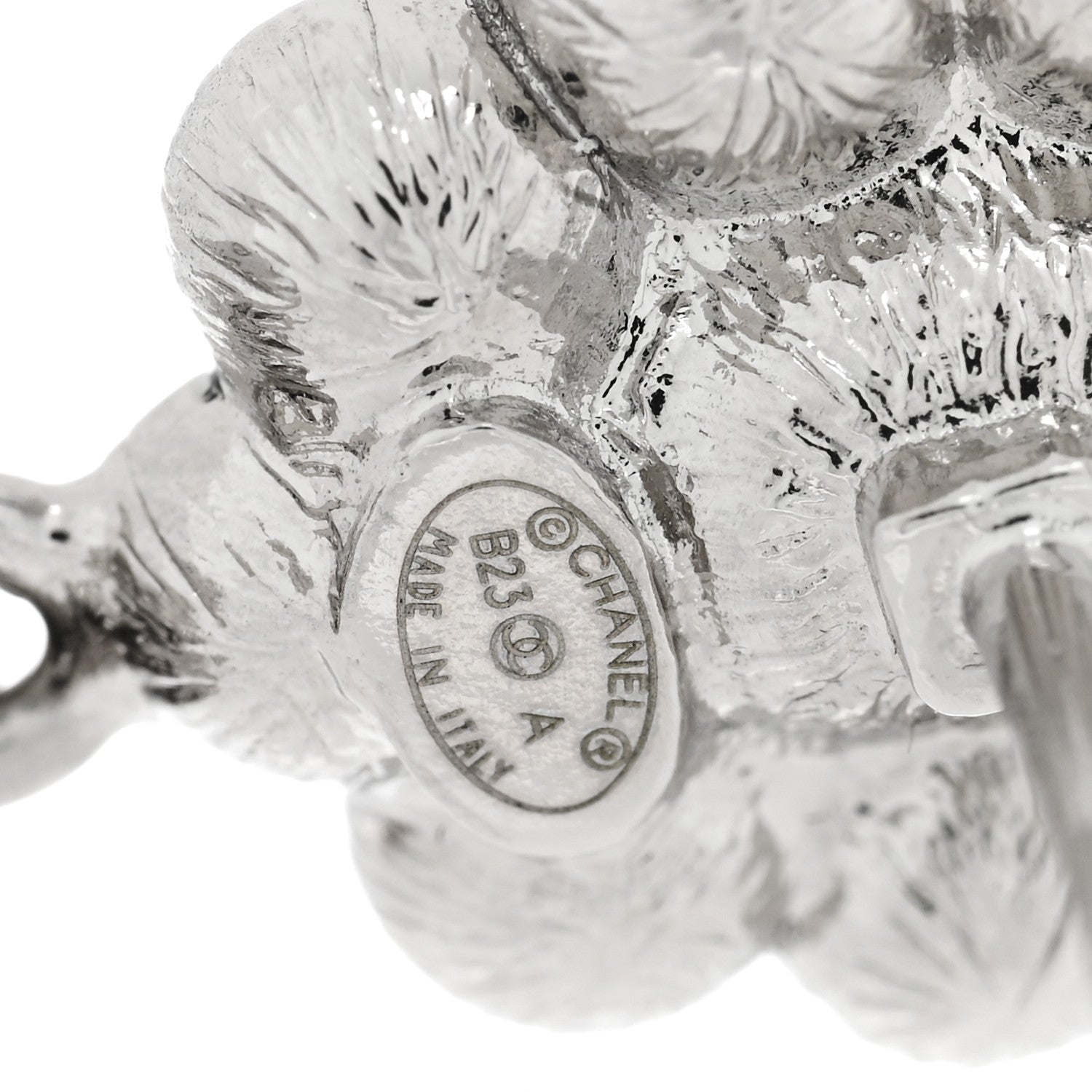 Chanel Crystal Pearl Coco Mark CC Drop Earrings Silver 4 of 4