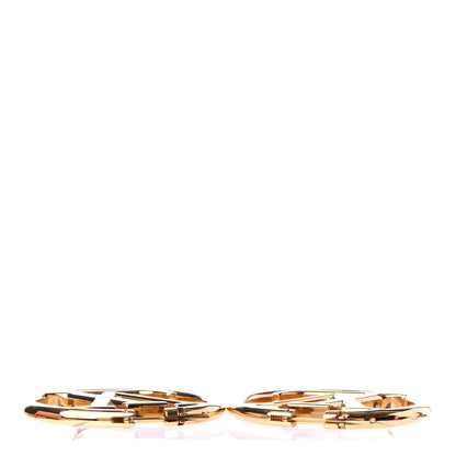 Louis Vuitton Metal Louise Hoop Earrings Gold 3 of 4
