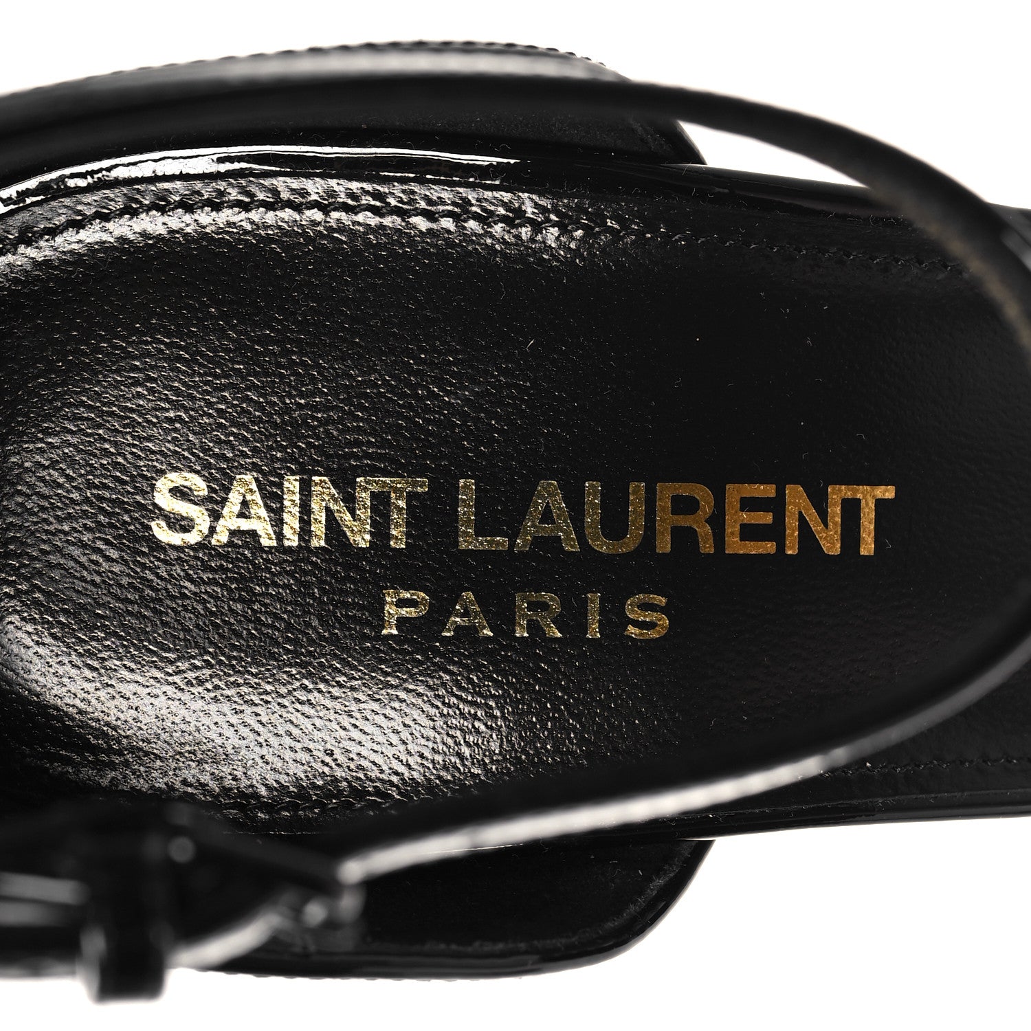 Saint Laurent Patent Calfskin Opyum 110 Sandals 39.5 Black 9 of 10