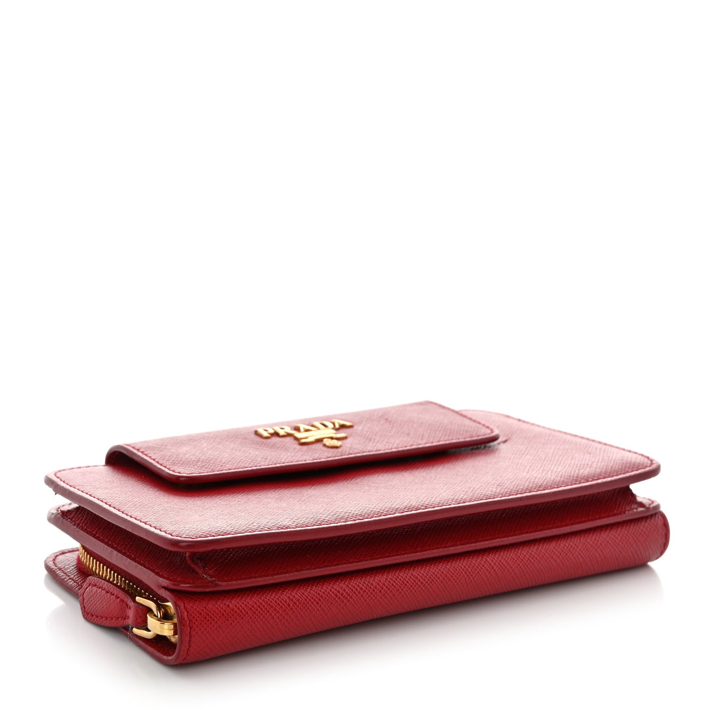Saffiano Metal Oro Phone Case Rosso