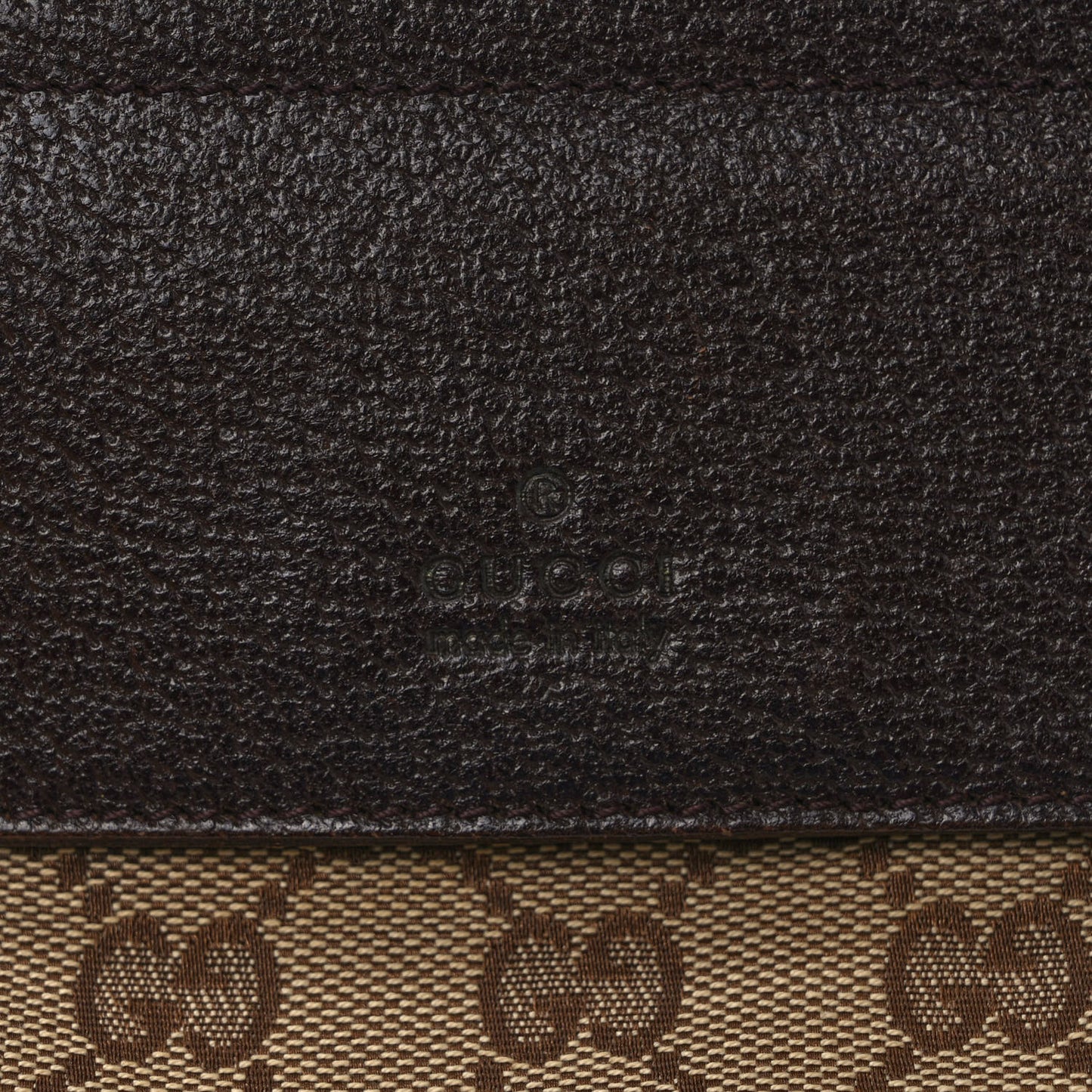 GG Monogram Double Pocket Belt Bag Dark Brown