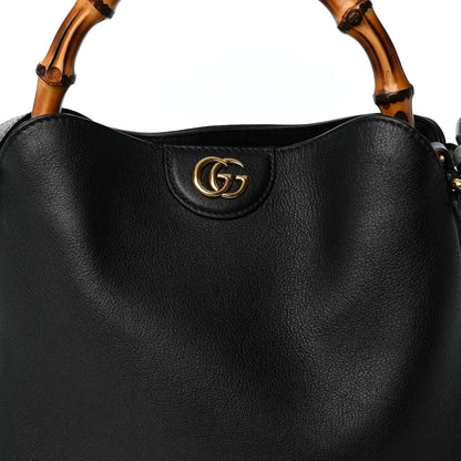 Gucci Softy Wonka Textured Dollar Calfskin Small Diana Shoulder Bag Black 8 of 12