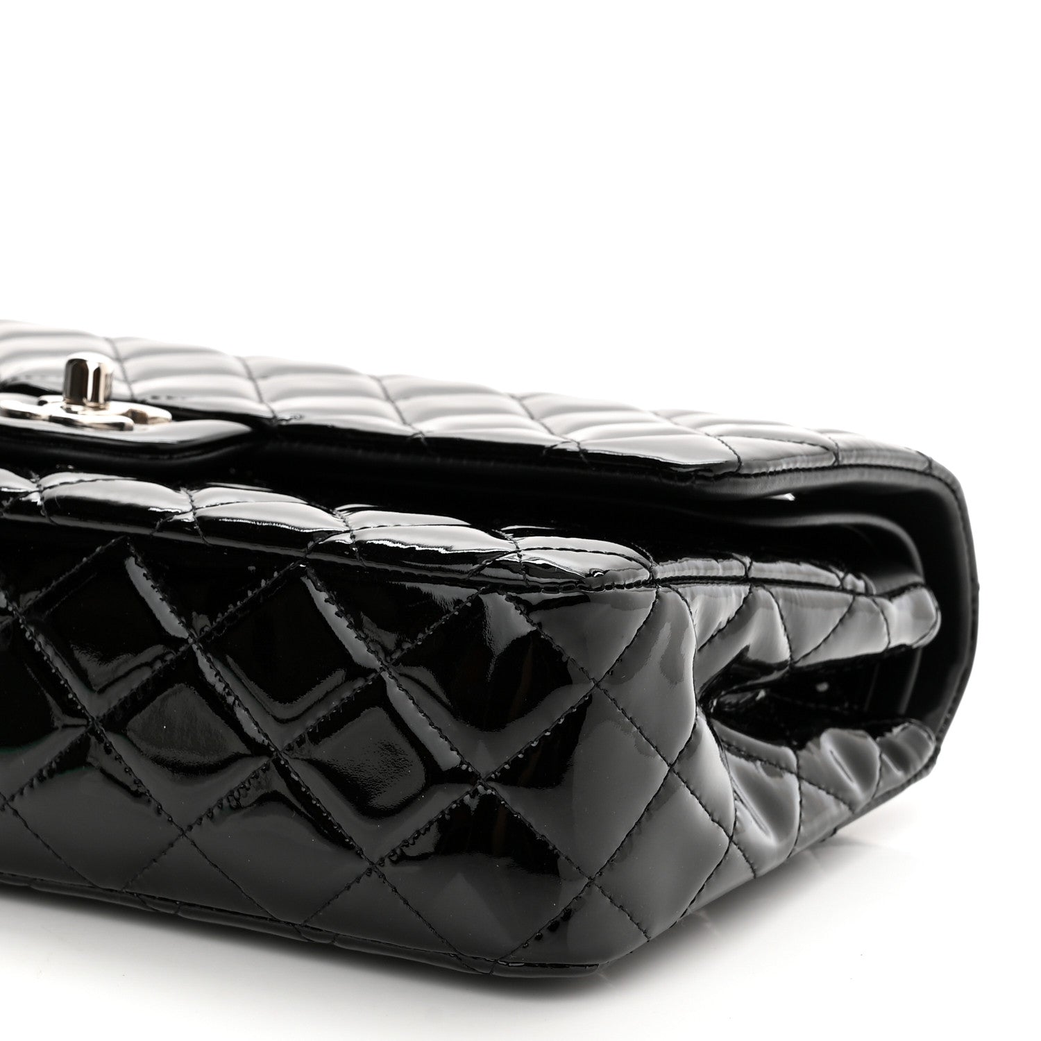 Chanel Patent Quilted Medium Double Flap Black 10 of 10