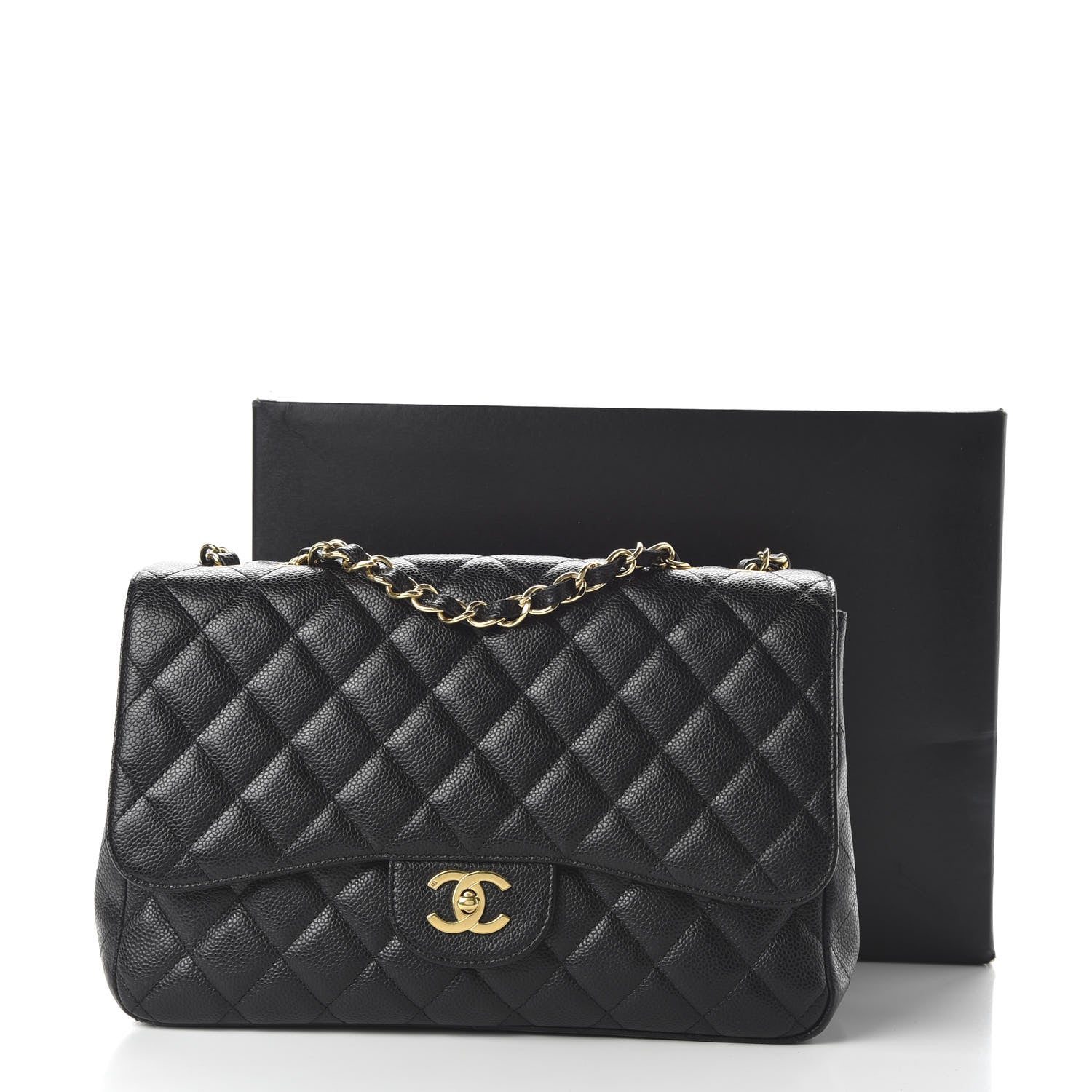 Chanel Caviar Quilted Jumbo Single Flap Black 11 of 11