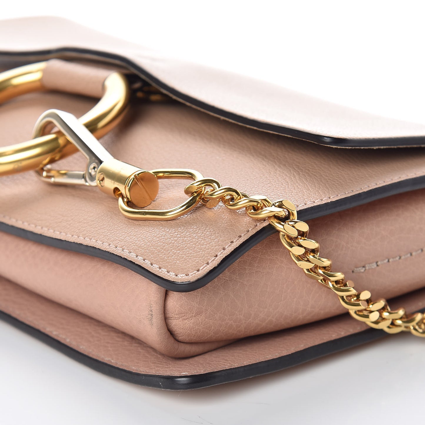 Goatskin Small Faye Shoulder Bag Biscotti Beige