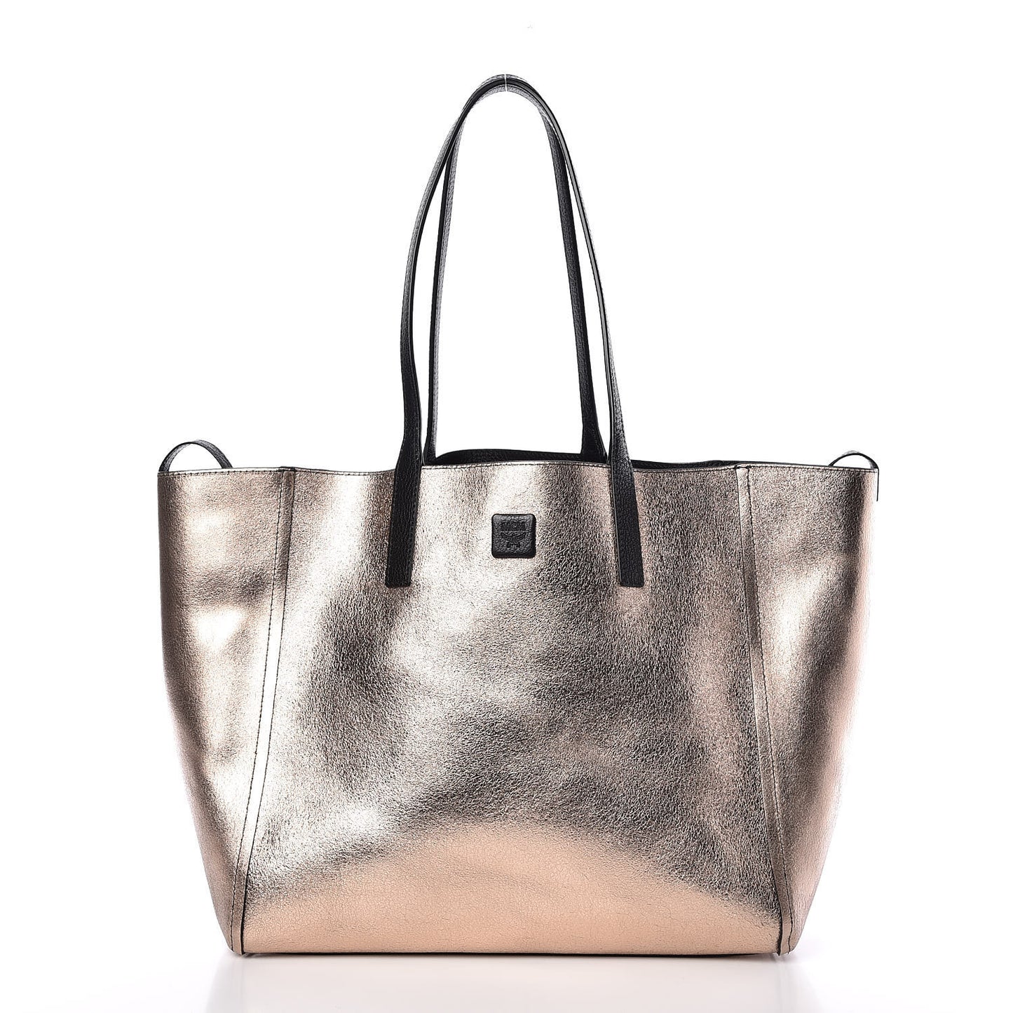 Grained Calfskin Medium Reversible Wandel Tote Black