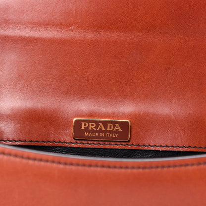 Prada City Calf Saffiano Cahier Crossbody Bag Cotto Black 8 of 9