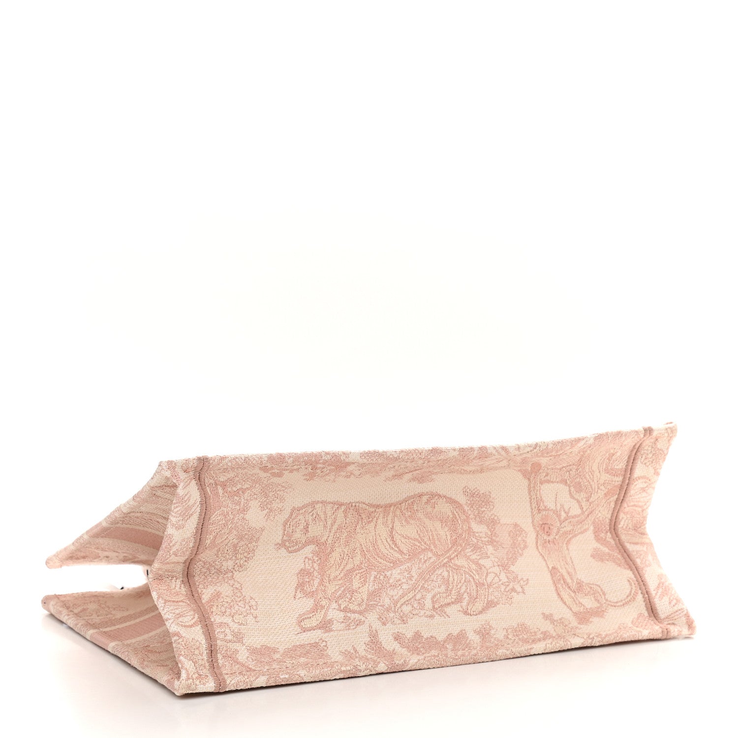 Christian Dior Canvas Toile De Jouy Embroidered Medium Book Tote Rose 4 of 9