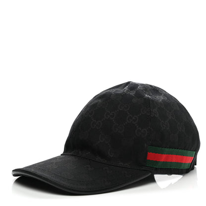 Gucci Monogram Web Baseball Hat L Black 1 of 9