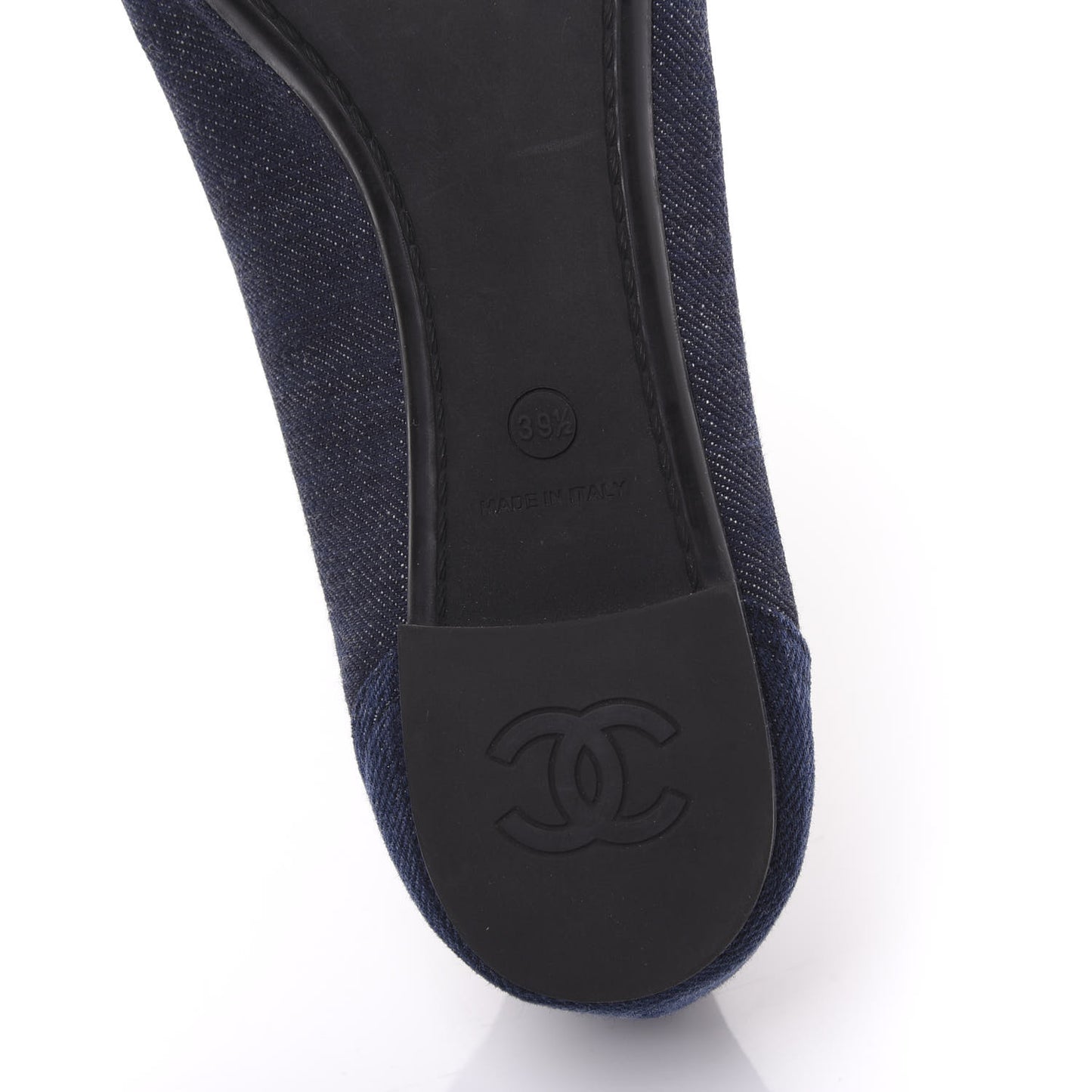 Denim CC Cap Toe Ballerina Flats 39.5 Blue