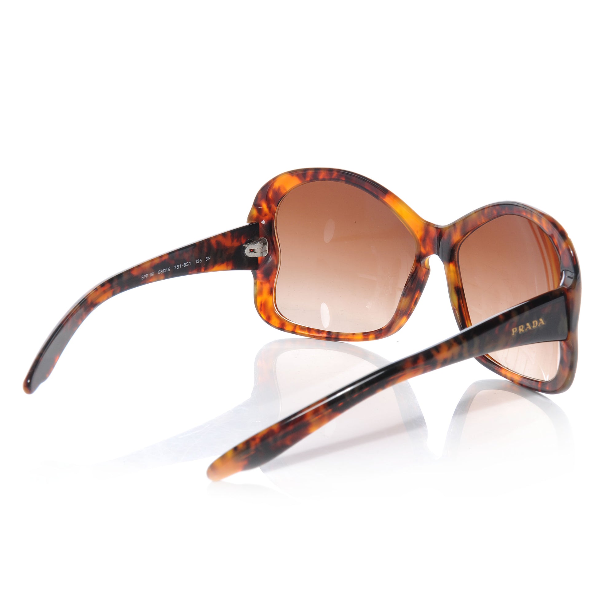 Prada Butterfly Frame Sunglasses SPR 18I Tortoise 2 of 5