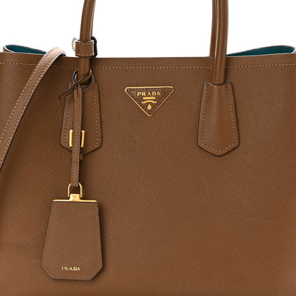 Prada Saffiano Cuir Small Double Bag Cannella Cocco 9 of 18