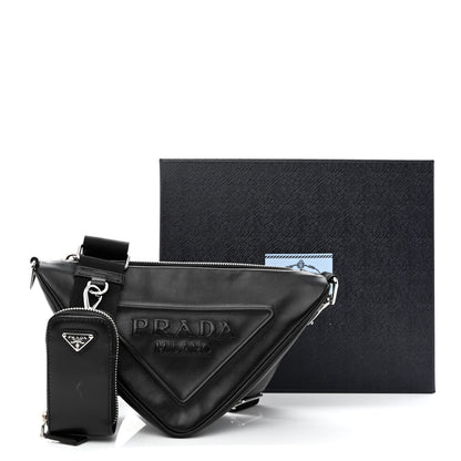 Prada Grace Lux Triangle Shoulder Bag Black 12 of 12