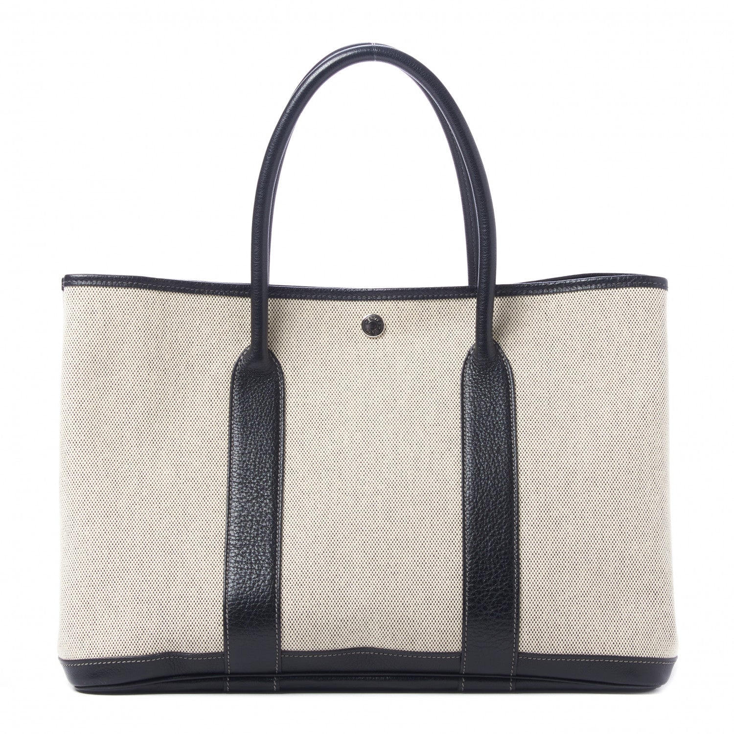 Hermes Toile Buffle Skipper Garden Party 36 MM Tote Black 1 of 9