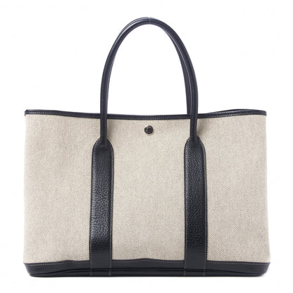 Hermes Toile Buffle Skipper Garden Party 36 MM Tote Black 1 of 9