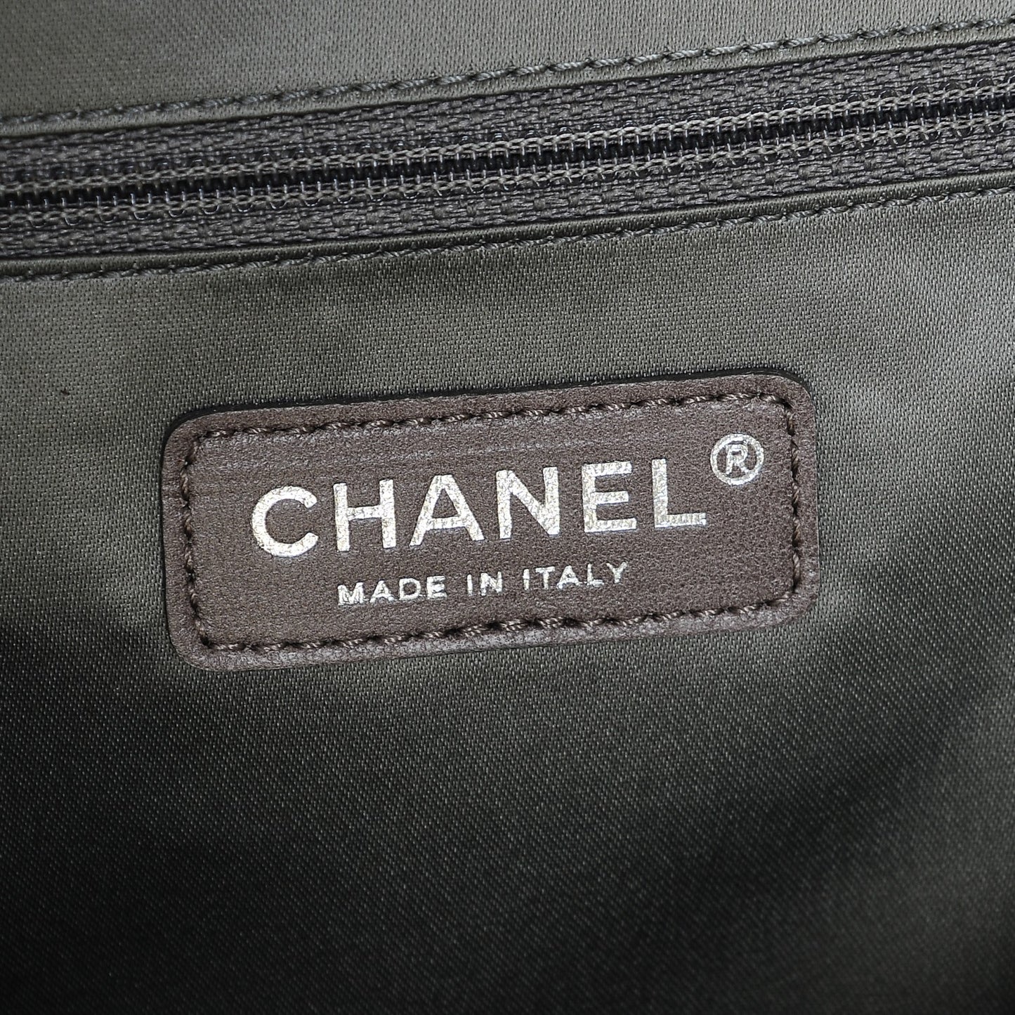 Metallic Crackled Calfskin Perforated Drill Shoulder Bag Gold