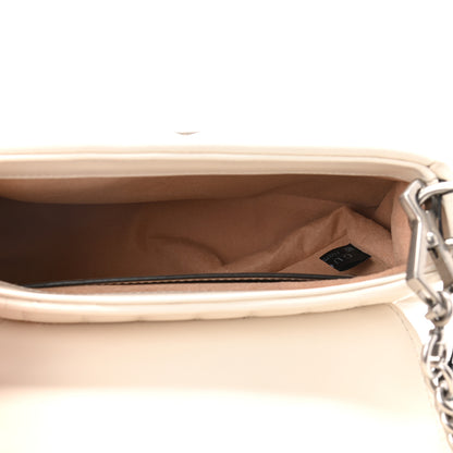 Gucci Calfskin Matelasse Aria Mini GG Marmont Top Handle Shoulder Bag Mystic White 4 of 10