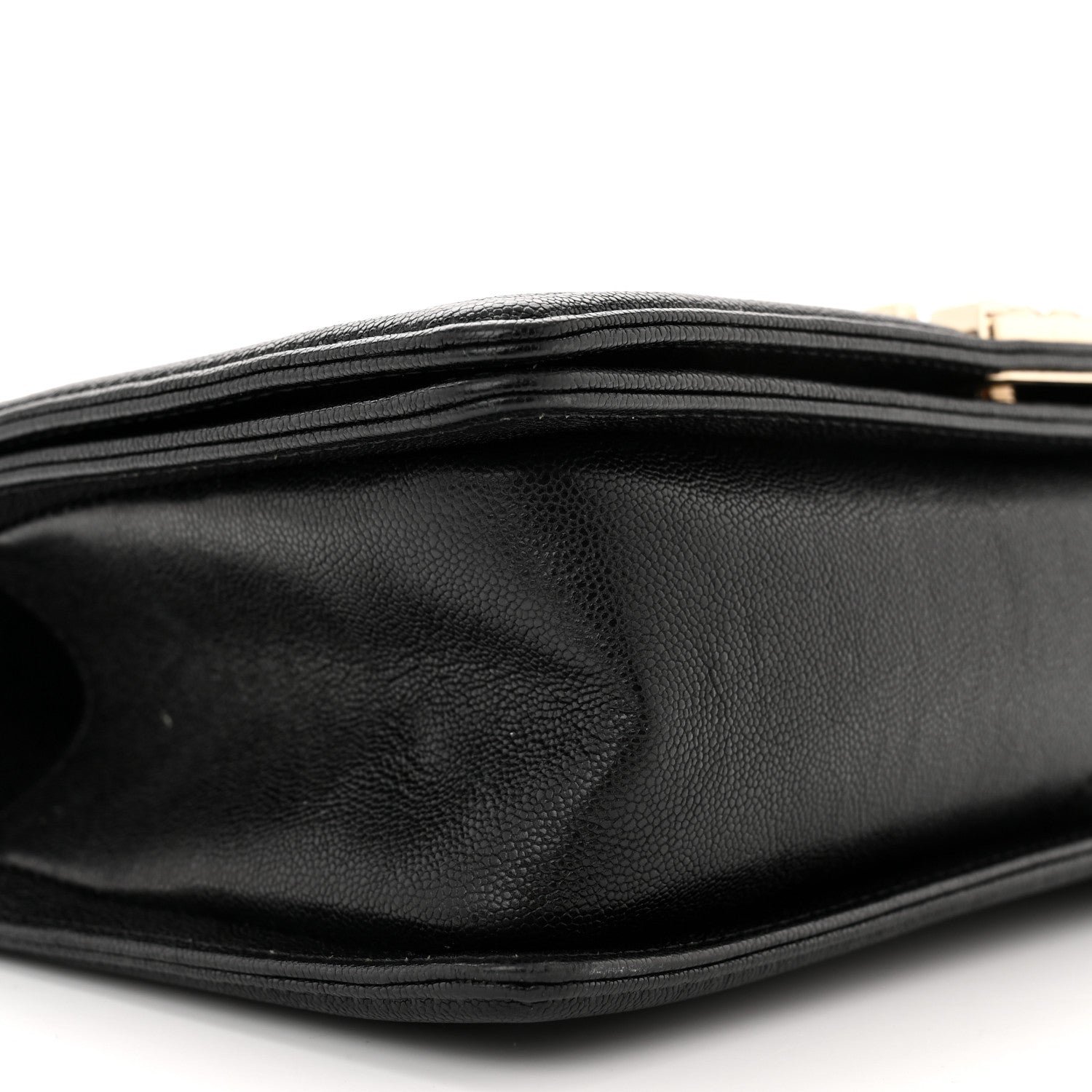 Chanel Caviar Chevron Quilted Medium Boy Flap Black 9 of 10