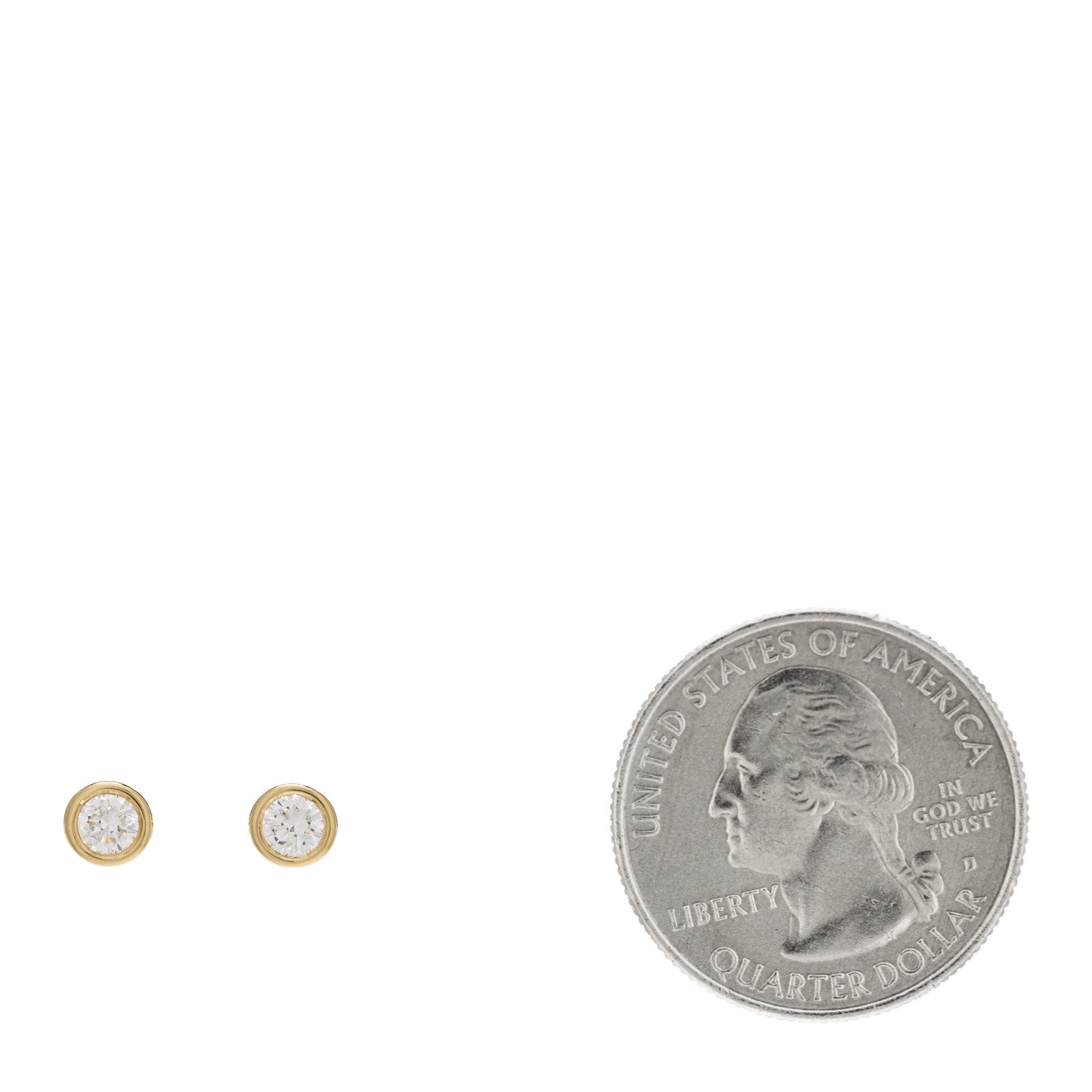 Tiffany 18K Yellow Gold Diamond .34ctw Elsa Peretti Diamonds By The Yard Earrings 2 of 6