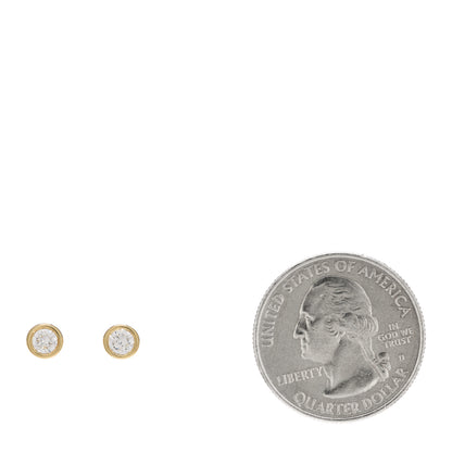 Tiffany 18K Yellow Gold Diamond .34ctw Elsa Peretti Diamonds By The Yard Earrings 2 of 6