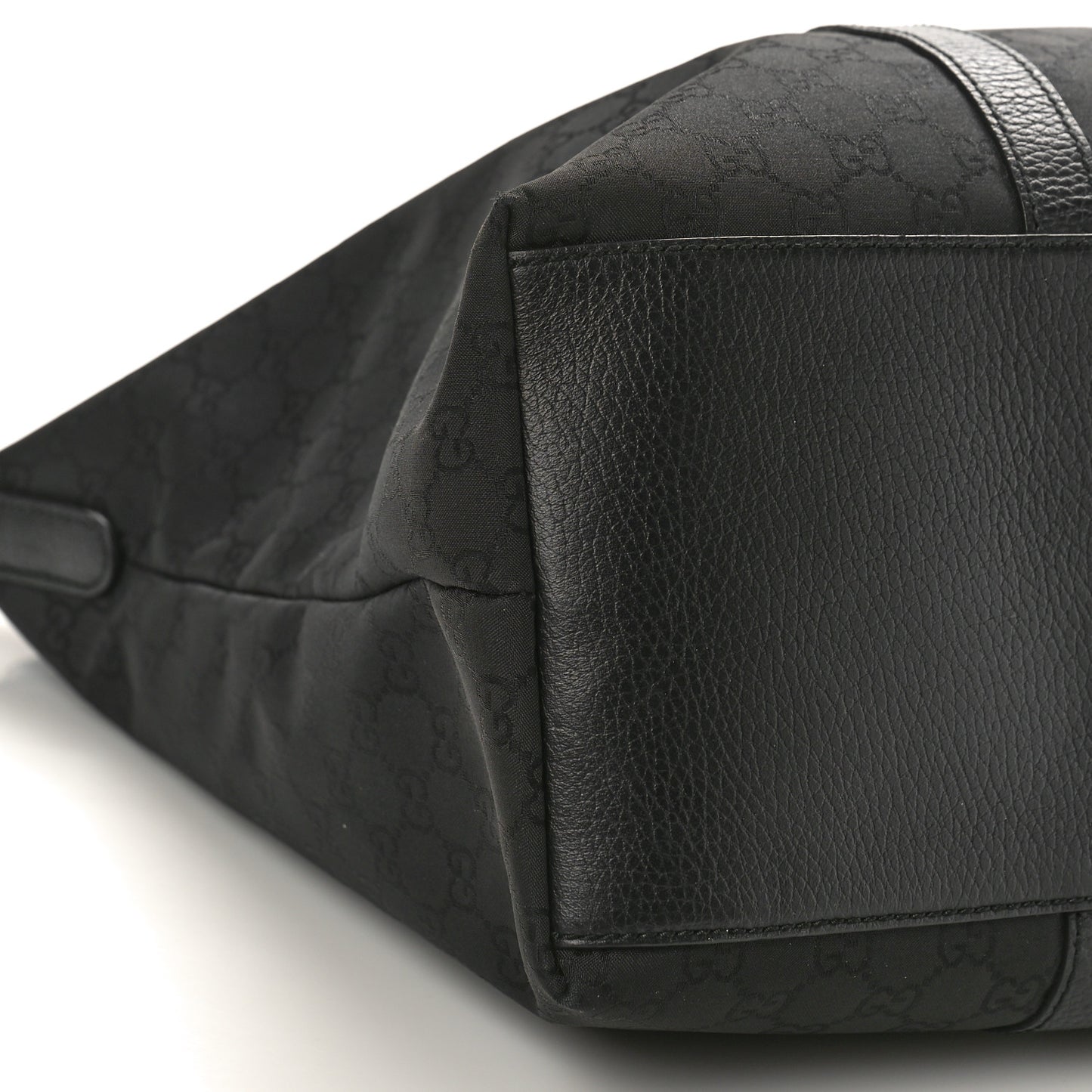 Nylon Monogram Medium GG Charm Dome Satchel Black