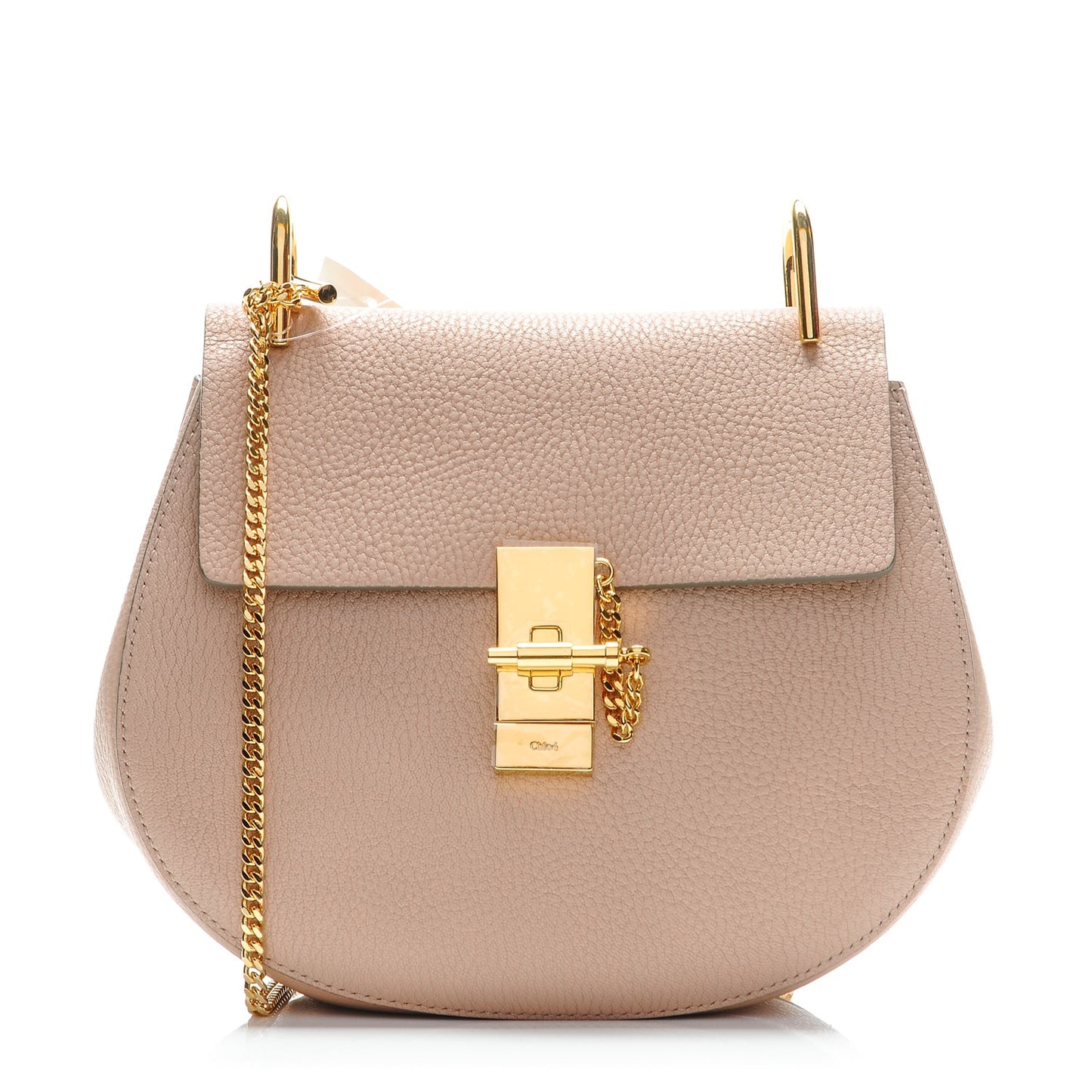Grained Lambskin Drew Shoulder Bag Cement Pink