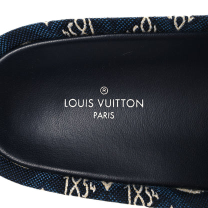 Louis Vuitton Canvas Since 1854 Jumbo Flatform Mule Sandals 38 Blue 7 of 8