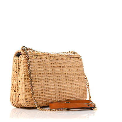 Gucci Glazed Wicker Small Cestino Shoulder Bag Natural 3 of 10
