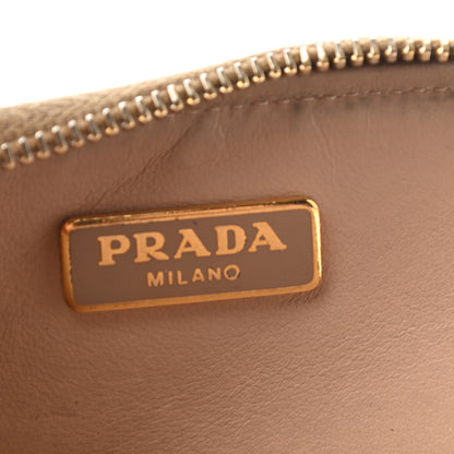 Prada Saffiano Zip Around Key Holder Gold 6 of 7