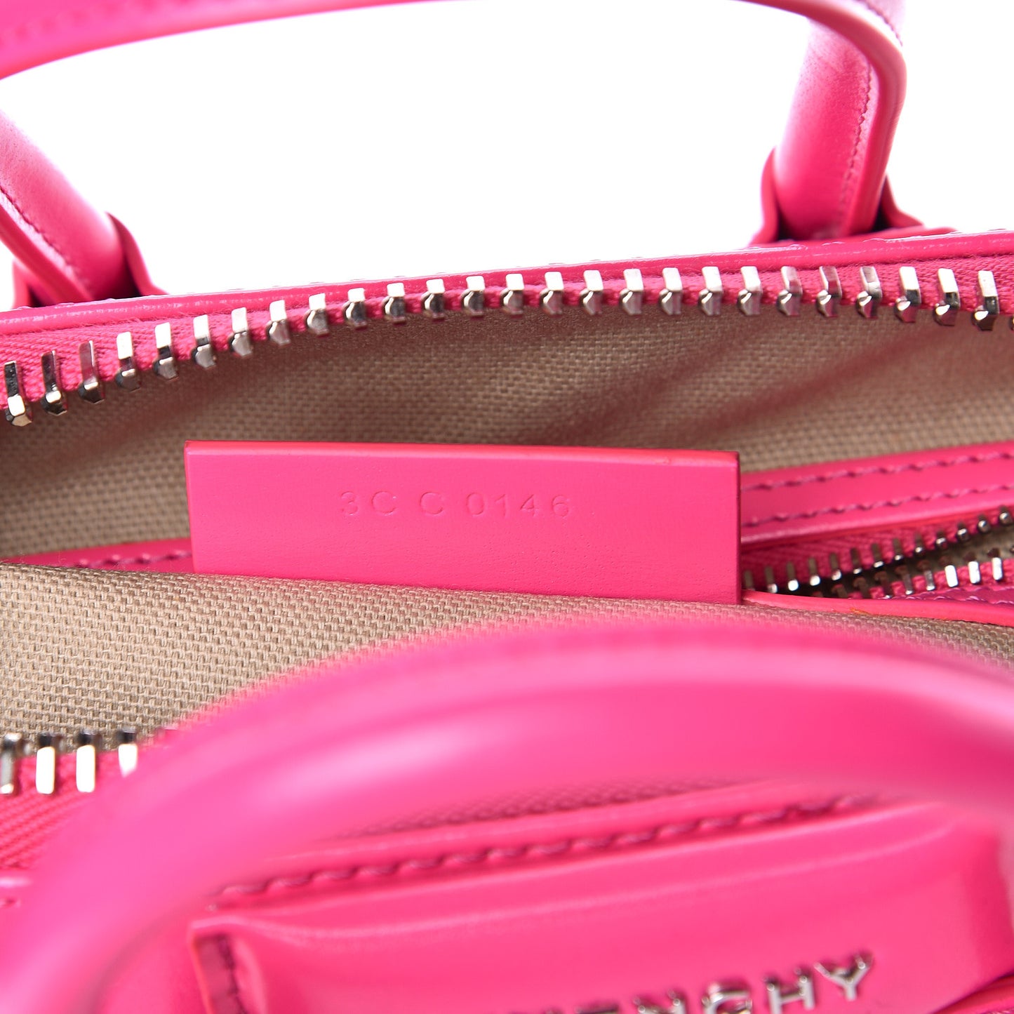 Shiny Lord Calfskin Mini Antigona Shocking Pink