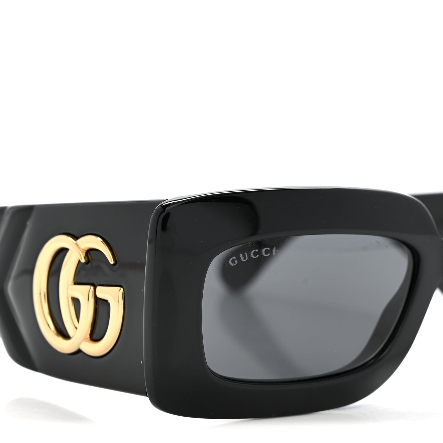 Acetate Rectangular Sunglasses GG0811S Black