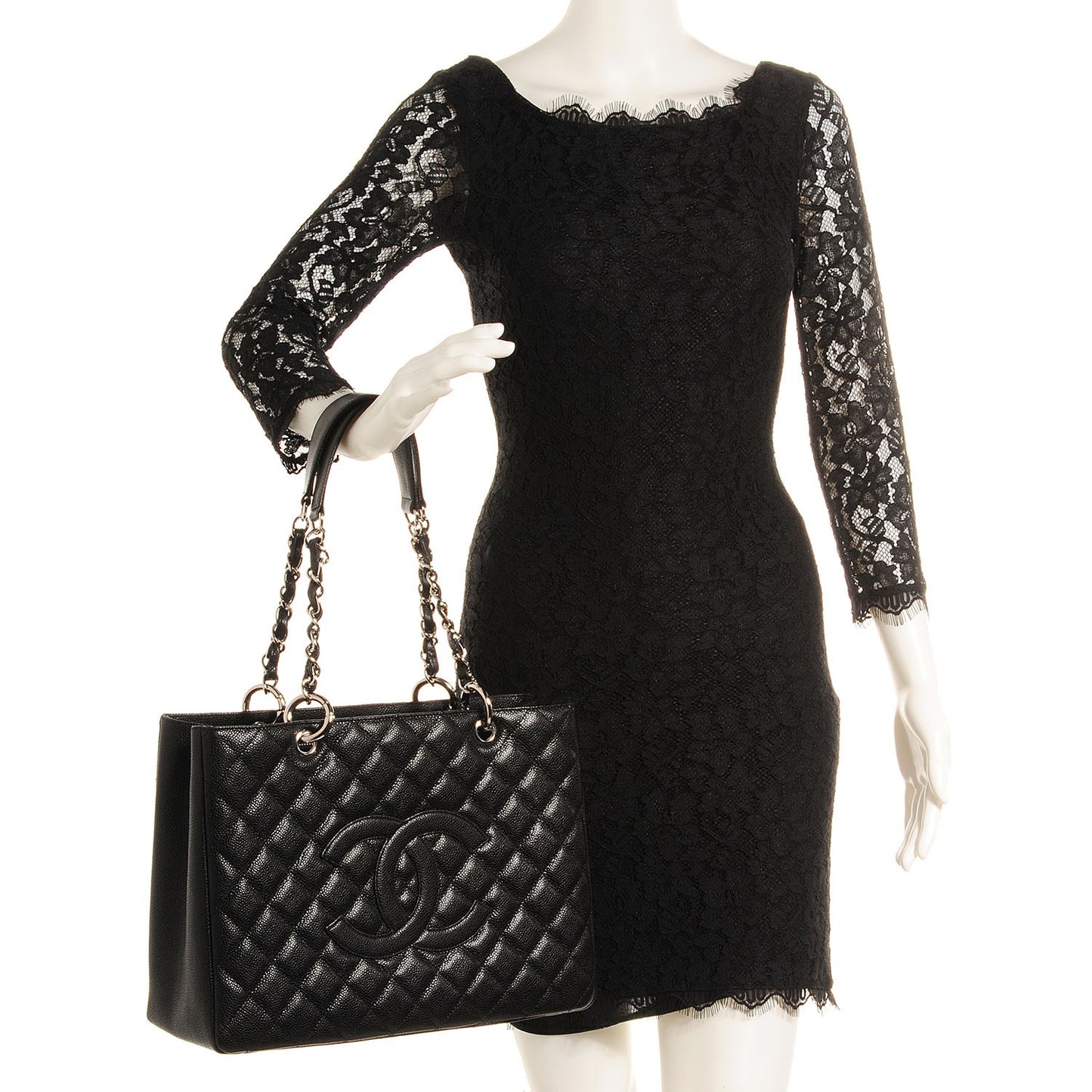 Caviar Grand Shopping Tote GST Black