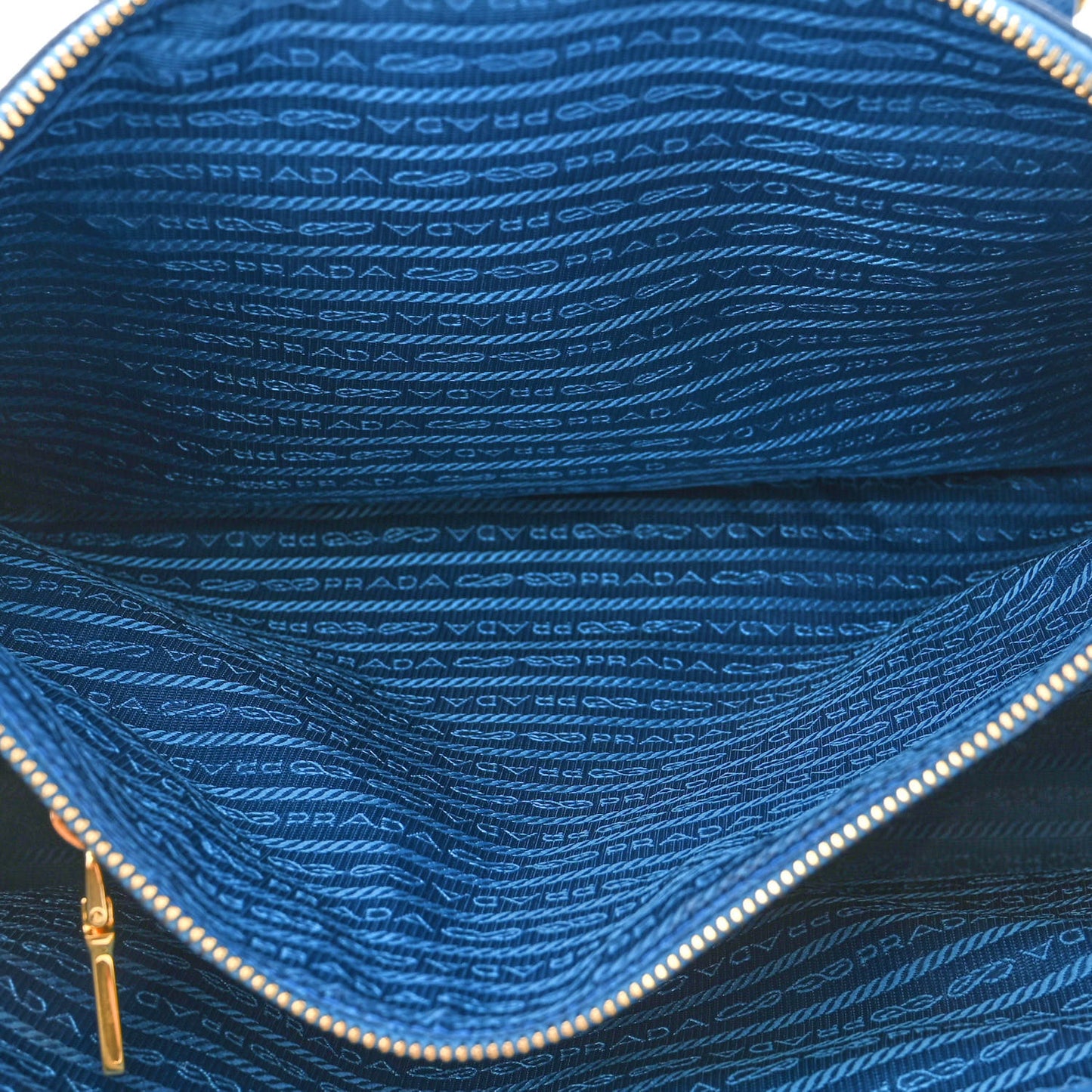 Saffiano Lux Large Galleria Double Zip Tote Cobalto