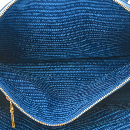 Prada Saffiano Lux Large Galleria Double Zip Tote Cobalto 5 of 17
