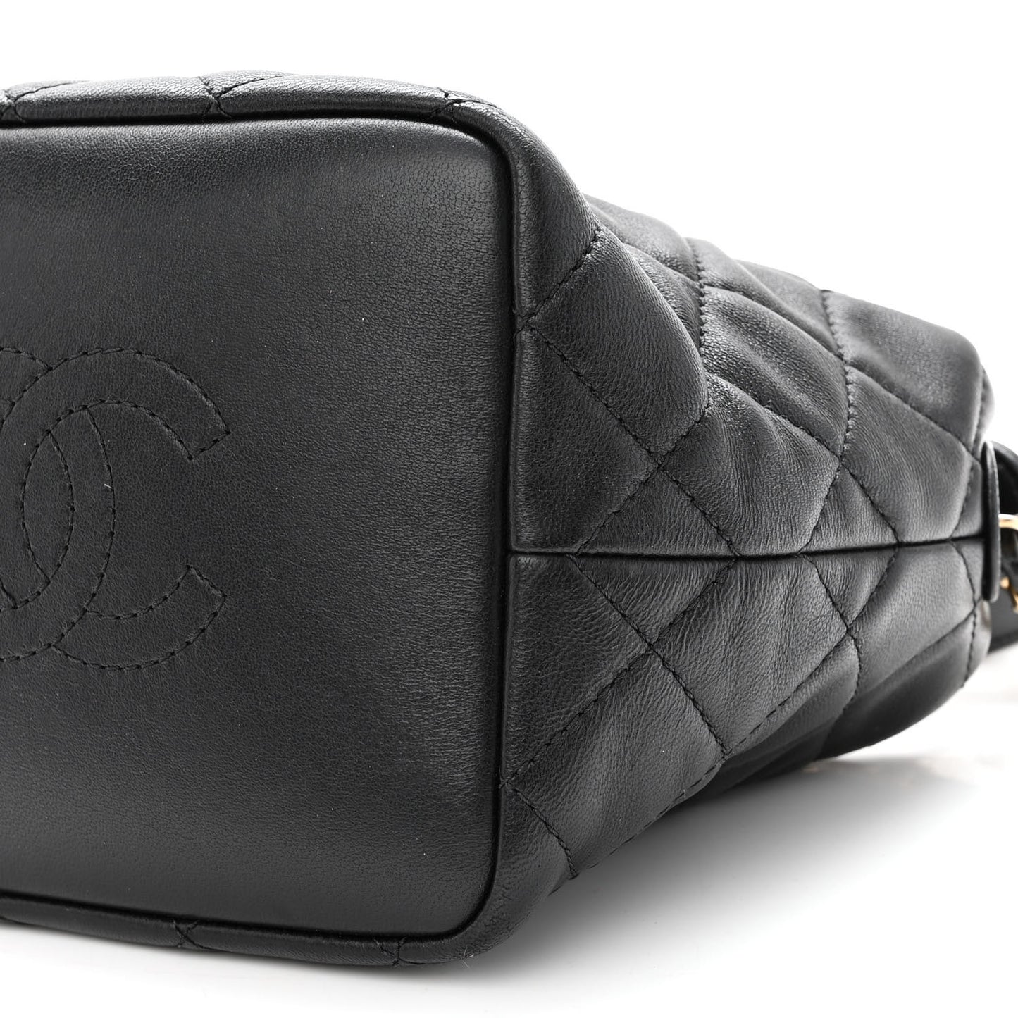 Lambskin Quilted Small Perfect Meeting Hobo Black