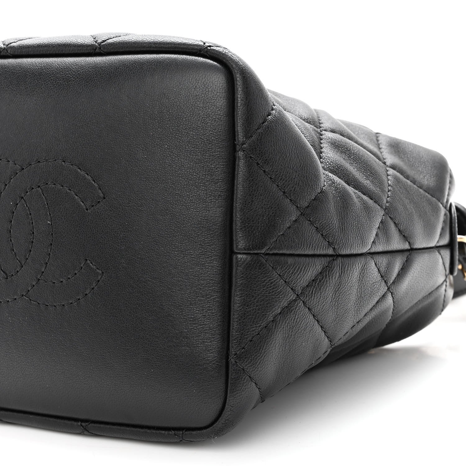 Chanel Lambskin Quilted Small Perfect Meeting Hobo Black 9 of 9