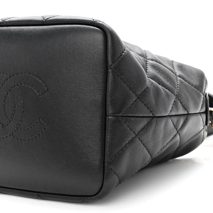 Chanel Lambskin Quilted Small Perfect Meeting Hobo Black 9 of 9