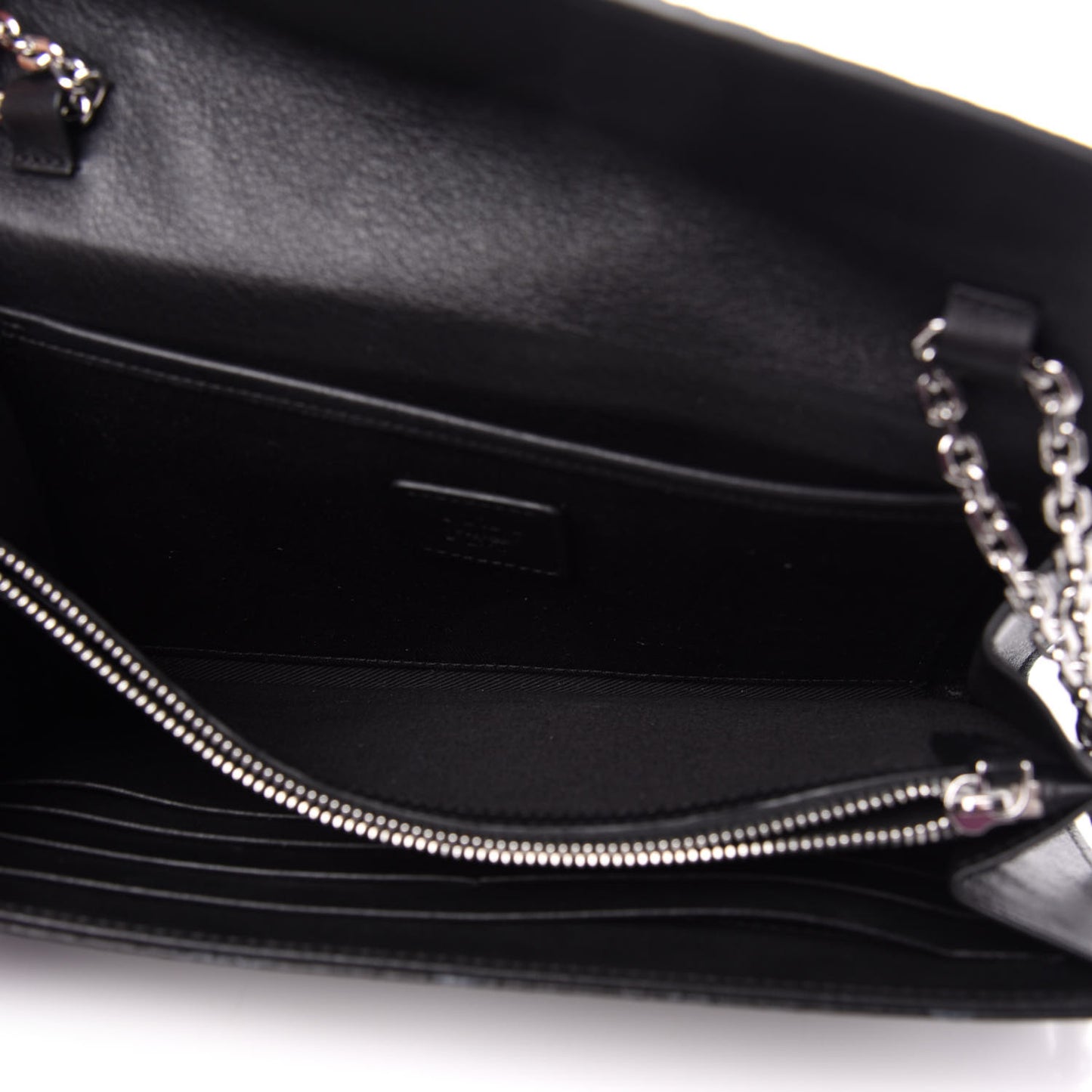 Visetos Medium Patricia Wallet On Chain Black