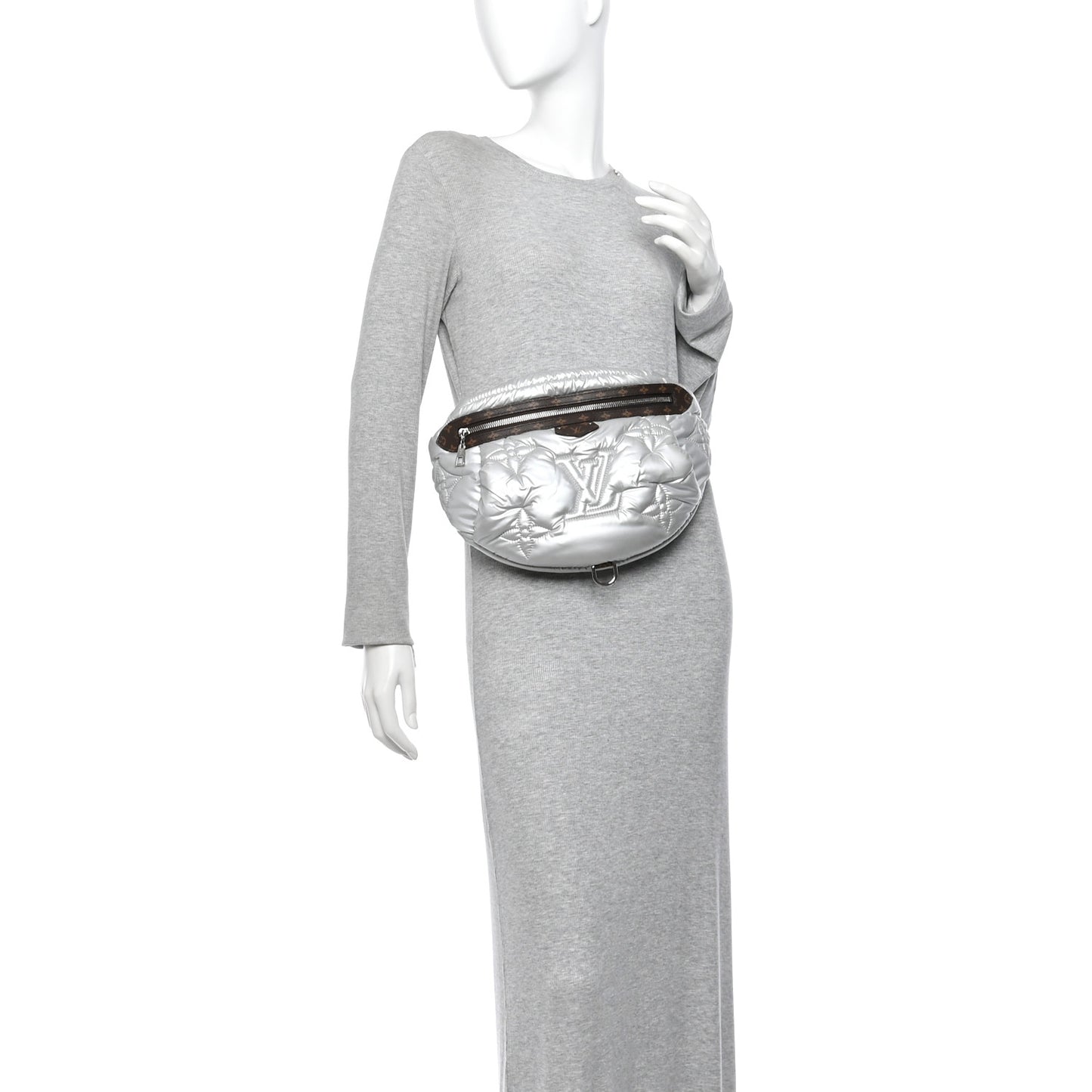 Econyl Monogram Pillow Bumbag Silver