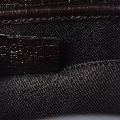 Gucci Monogram Small Bamboo Bullet Satchel Brown 7 of 10