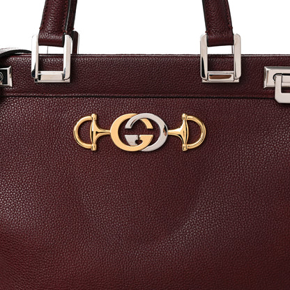 Gucci Grainy Calfskin Medium Zumi Top Handle Bag Vintage Bordeaux 8 of 12