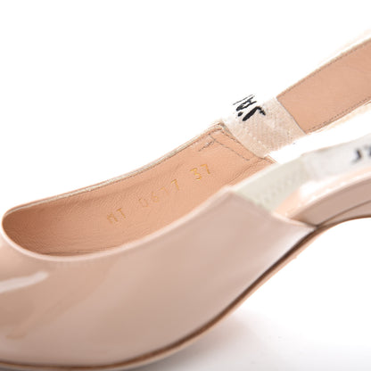 Christian Dior Patent Ribbon J'Adior Slingback 65mm Pumps 37 Nude 12 of 12