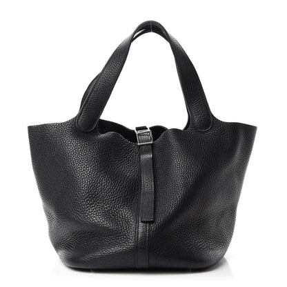 Hermes Taurillon Clemence Picotin 22 MM Black 1 of 10