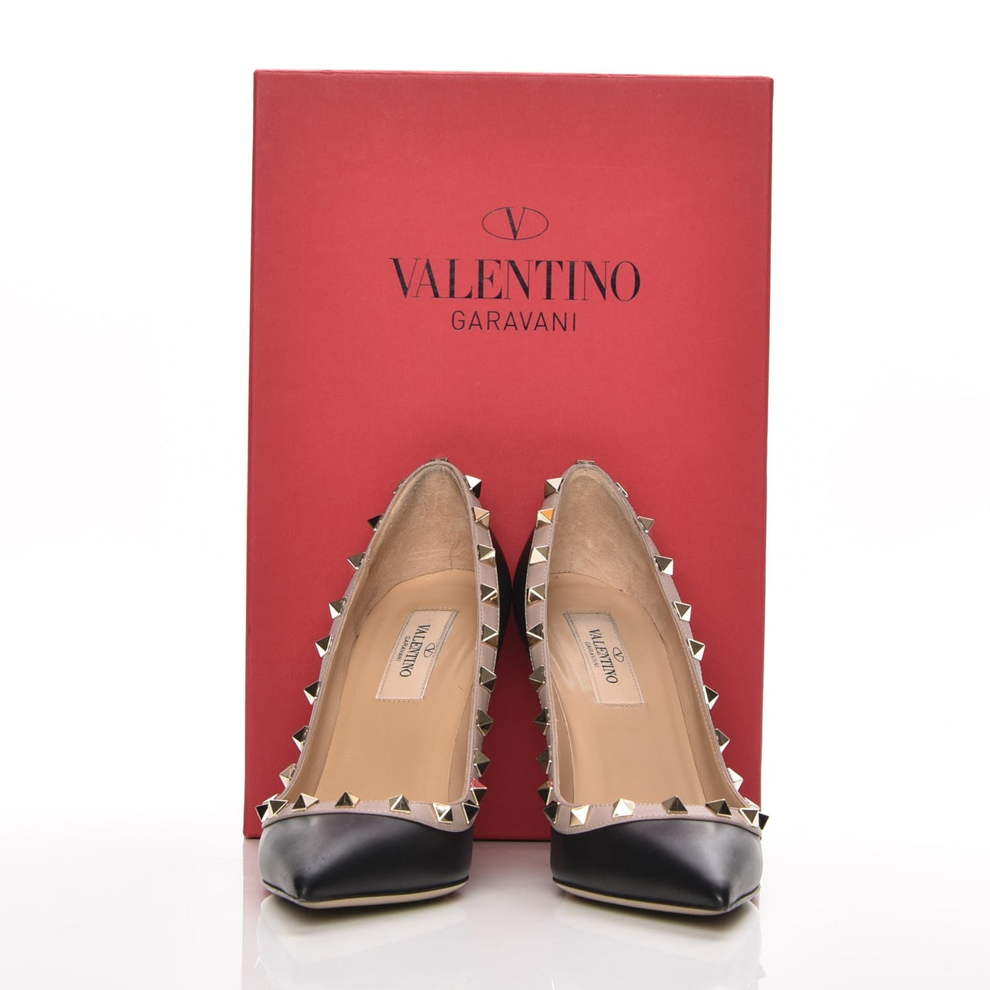 Nappa Rockstud 100mm Pumps 36 Black Poudre