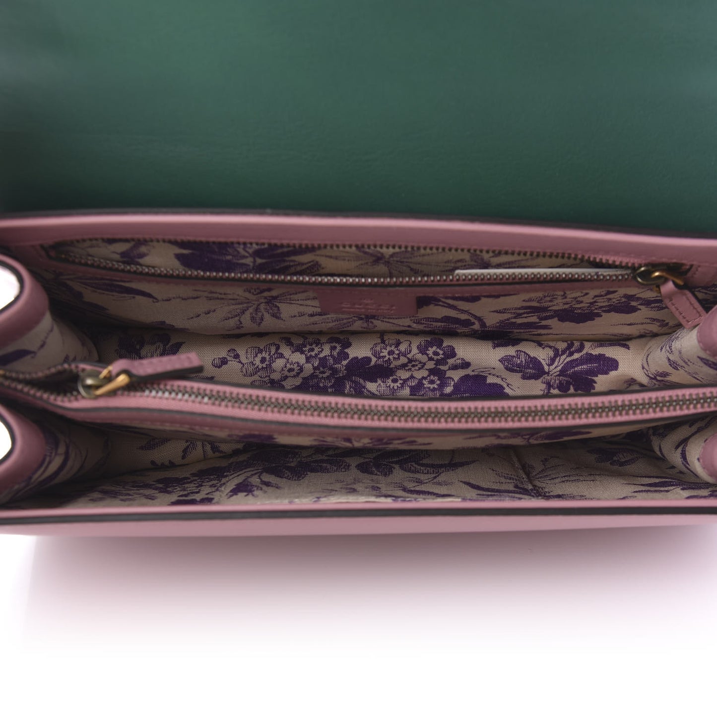 Calfskin Animalier Shoulder Bag Green Pink