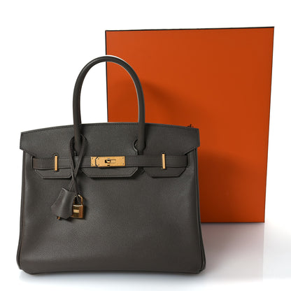 Hermes Epsom Birkin 30 Etain 11 of 12