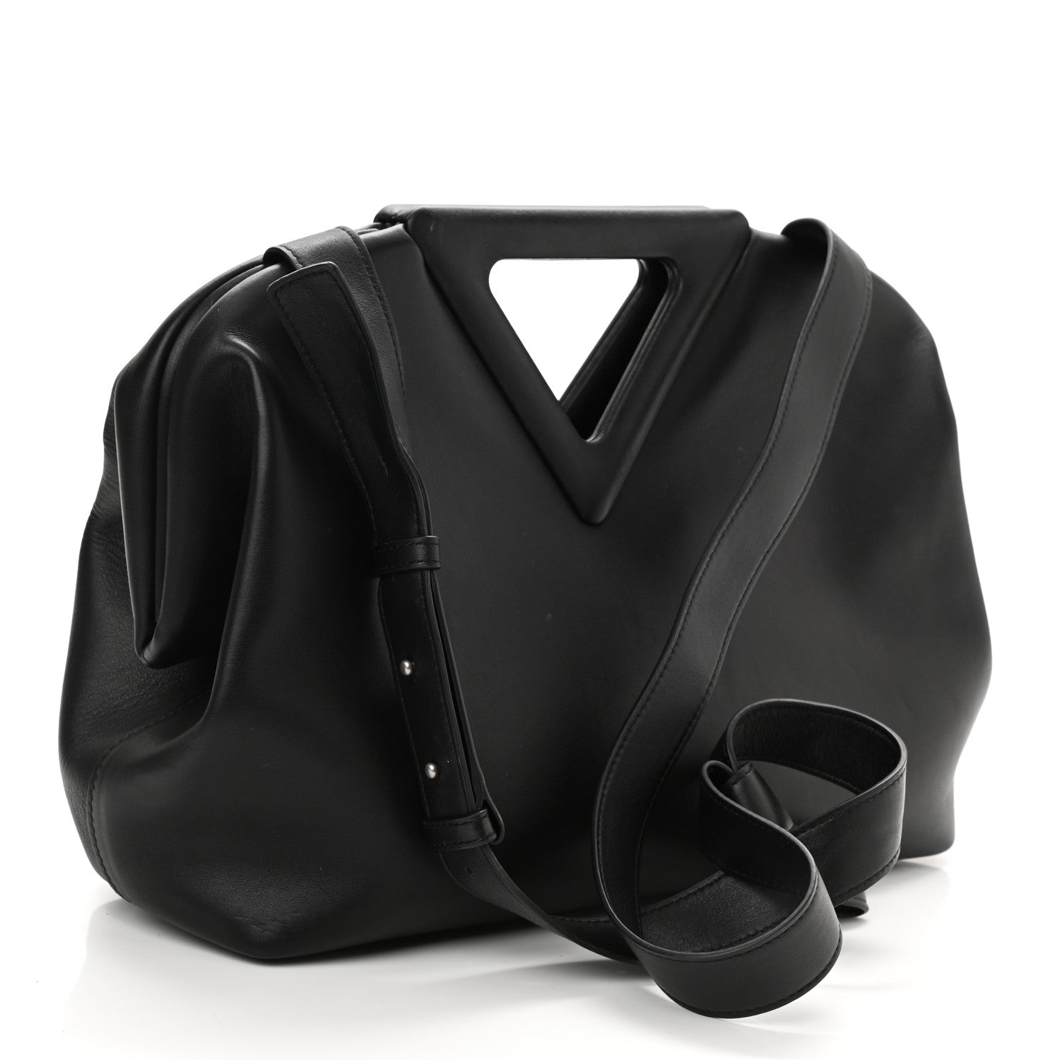 Bottega Veneta Calfskin Large The Point Triangle Bag Black 2 of 6